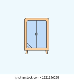 wardrobe icon on white background