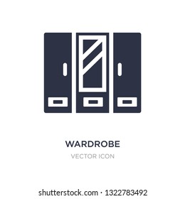 wardrobe icon on white background. Simple element illustration from Furniture concept. wardrobe sign icon symbol design.