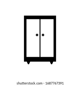Wardrobe Icon With Outline Style Vector