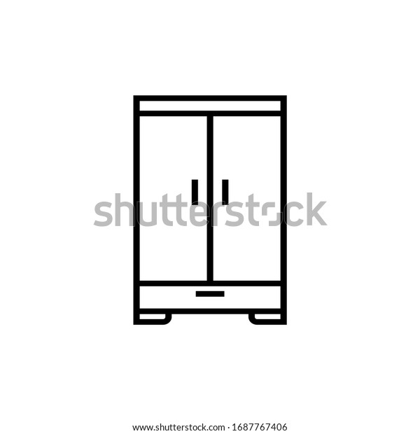 Wardrobe Icon Outline Style Vector Stock Vector (Royalty Free ...