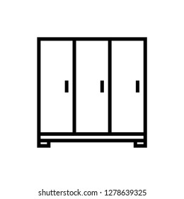 wardrobe Icon Outline Vector 