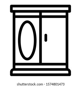wardrobe icon outline vector design