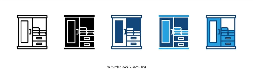 Wardrobe icon sheet multiple style collection