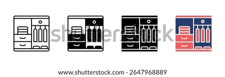 Wardrobe icon sheet multiple style collection
