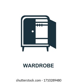Wardrobe icon. Simple illustration from furniture collection. Creative Wardrobe icon for web design, templates, infographics