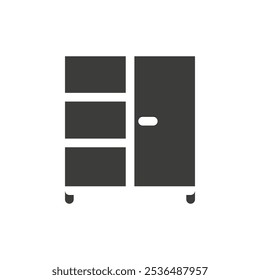 Wardrobe icon simple vector symbol