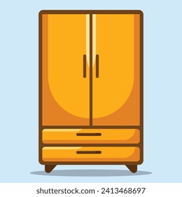 Wardrobe icon. Subtable to place on furniture, interior, etc.