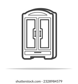 Icono de armario vector transparente aislado