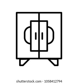 wardrobe icon vector