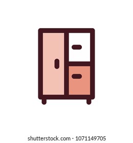 wardrobe icon vector