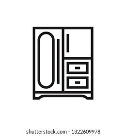 Wardrobe icon vector