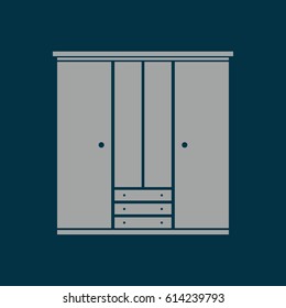 wardrobe icon vector