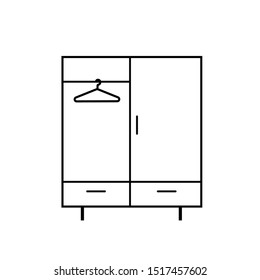 Wardrobe icon vector concept eps10