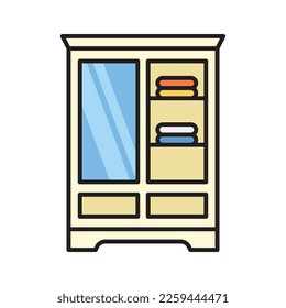 wardrobe icon vector design template in white background