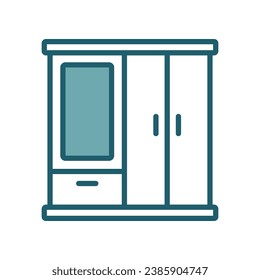 plantilla de diseño de vectores de iconos de armario simple y limpio