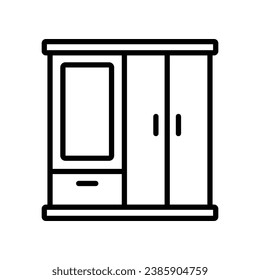 Vektordesign-Vorlage für Schrank-Icon einfach und sauber