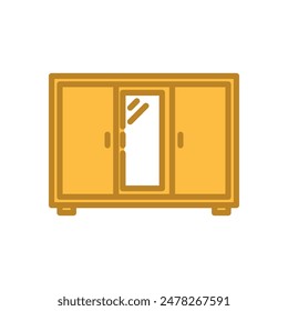 wardrobe icon vector design template elegant style