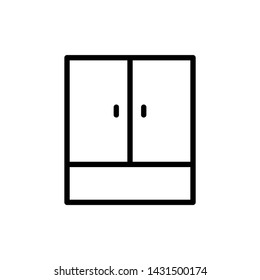Wardrobe icon vector design templates