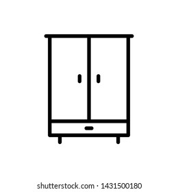 Wardrobe icon vector design templates