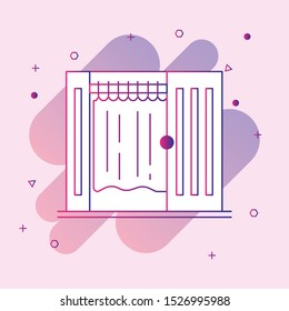 
Wardrobe icon vector design templates
