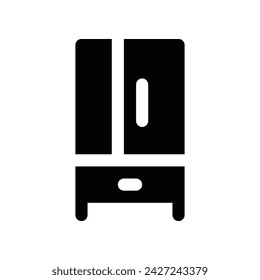 wardrobe icon. vector glyph icon for your website, mobile, presentation, and logo design.