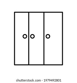 Wardrobe icon vector. Vector illustration 