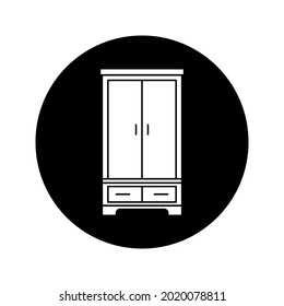 wardrobe icon vector illustration color editable