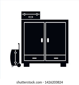 Wardrobe icon. Vector illustration. Eps10