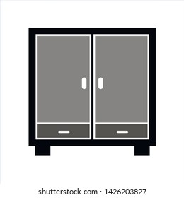 Wardrobe icon. Vector illustration. Eps10