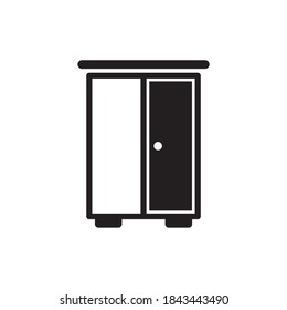 Wardrobe Icon Vector Illustration Flat Design