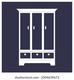 Kleiderschrank Symbol Vektorgrafik Logo Design