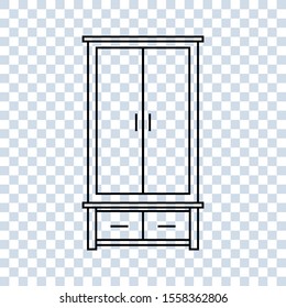 wardrobe icon vector illustration on white background