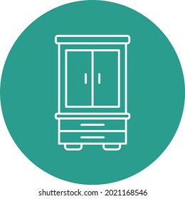 Wardrobe icon vector image. Can also be used for web apps, mobile apps and print media.