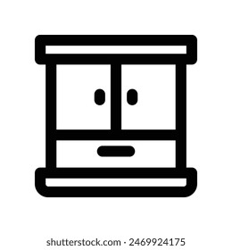 Kleiderschrank-Symbol. Vektorgrafik-Linie-Symbol für Ihre Website, Handy, Präsentation und Logo-Design.