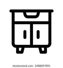 Kleiderschrank-Symbol. Vektorgrafik-Linie-Symbol für Ihre Website, Handy, Präsentation und Logo-Design.