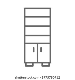 wardrobe icon. vector linear illustration