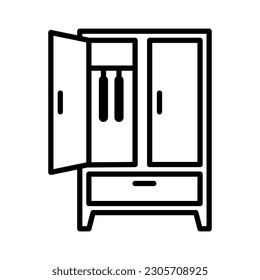 Wardrobe icon vector on trendy design