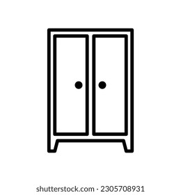 Wardrobe icon vector on trendy design
