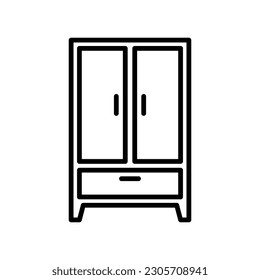 Wardrobe icon vector on trendy design