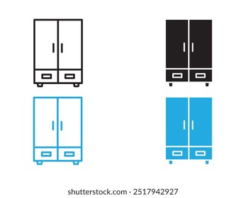 Ilustración de conjunto de Vectores de iconos de armario