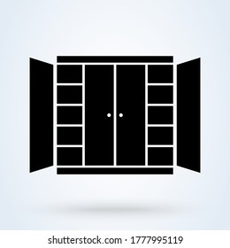 Wardrobe icon. vector Simple modern design illustration.