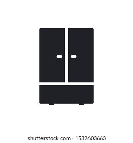 Wardrobe Icon Vector Symbol Eps