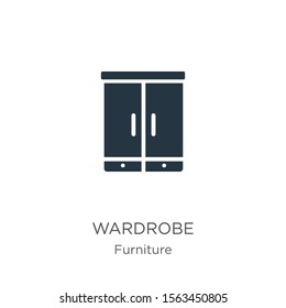 Wardrobe icon vector. Trendy flat wardrobe icon from furniture collection isolated on white background. Vector illustration can be used for web and mobile graphic design, logo, eps10