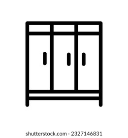 Wardrobe icon in vector in white background