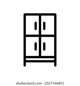 Wardrobe icon in vector in white background