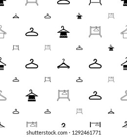 wardrobe icons pattern seamless white background. Included editable filled and line hanger icons. wardrobe icons for web and mobile.
