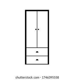 wardrobe - interior icon vector design template