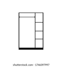 wardrobe - interior icon vector design template