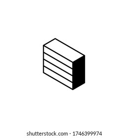 wardrobe - interior icon vector design template