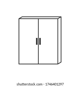 wardrobe - interior icon vector design template